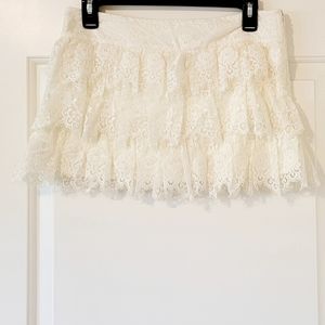 BNWT Forever 21 Cream Lace Skort Size M